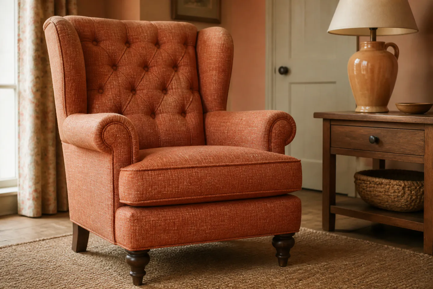Upholstered armchair