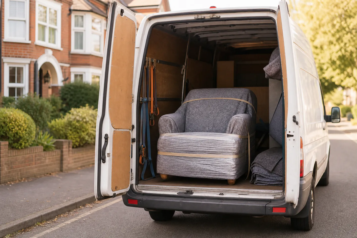Delivery van on a street