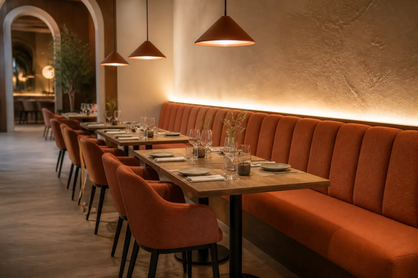 Commercial seating upholstery