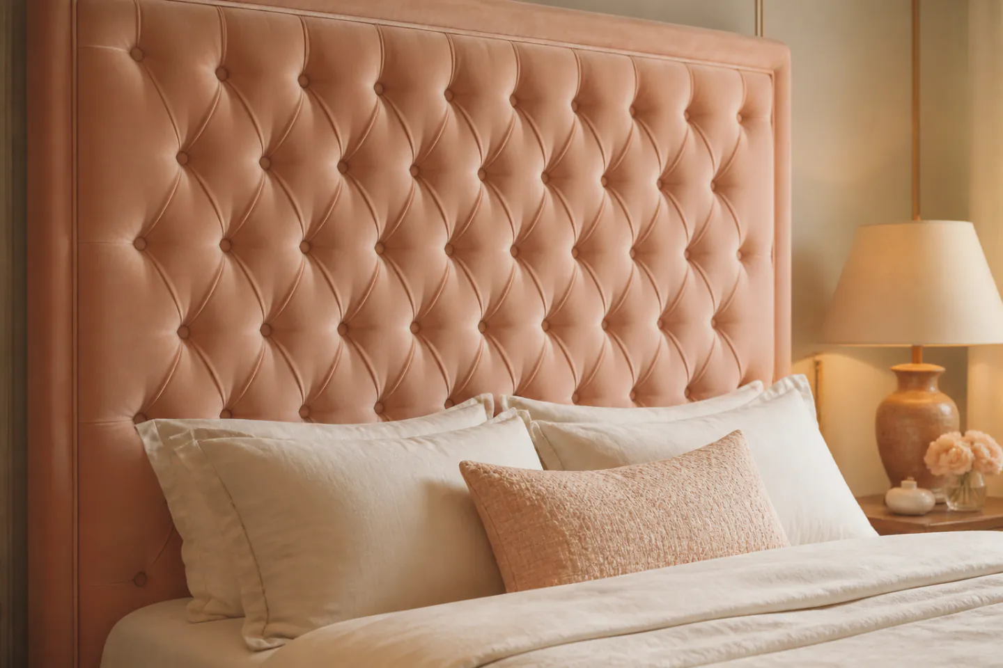 Upholstered bedroom headboard