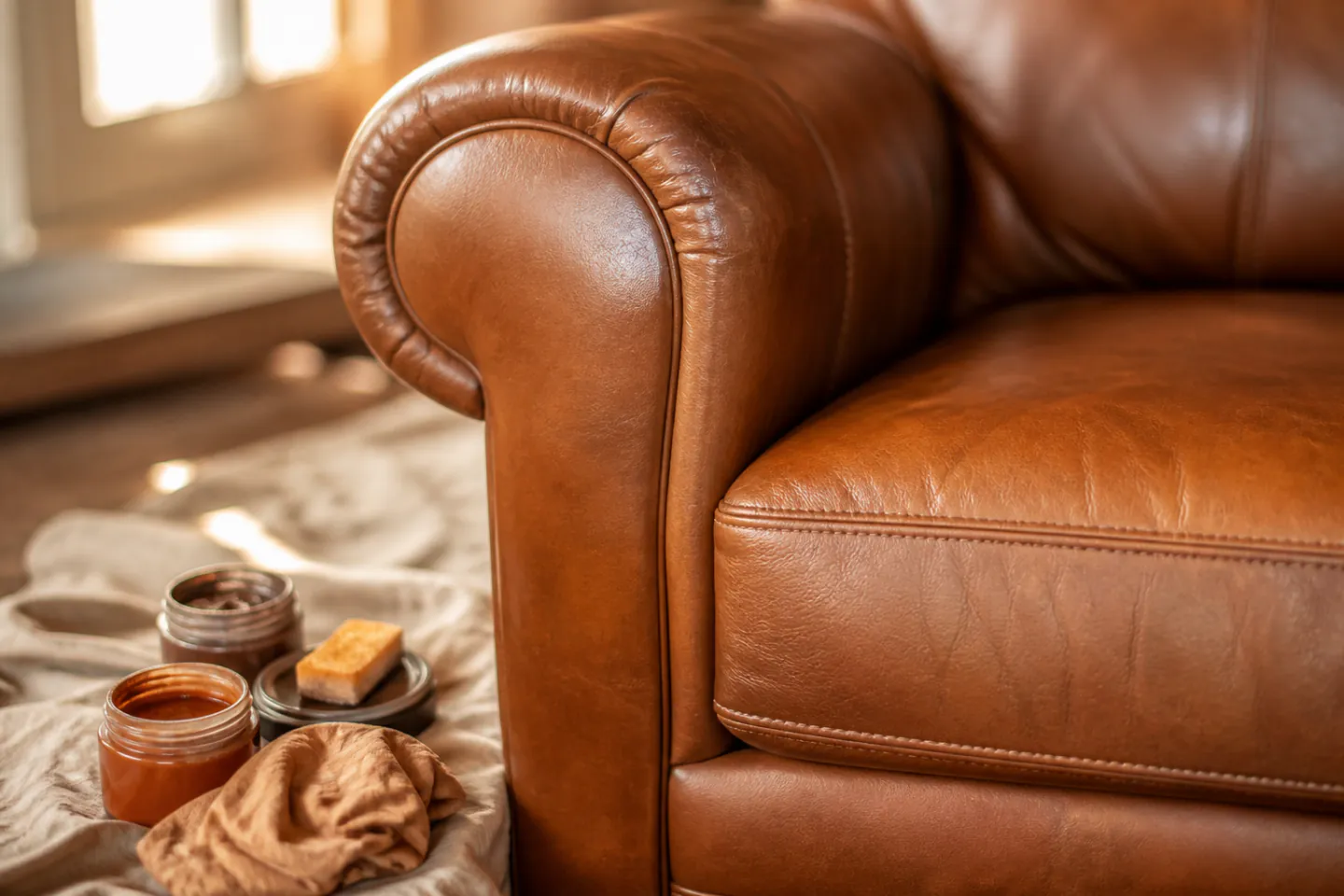 Leather sofa