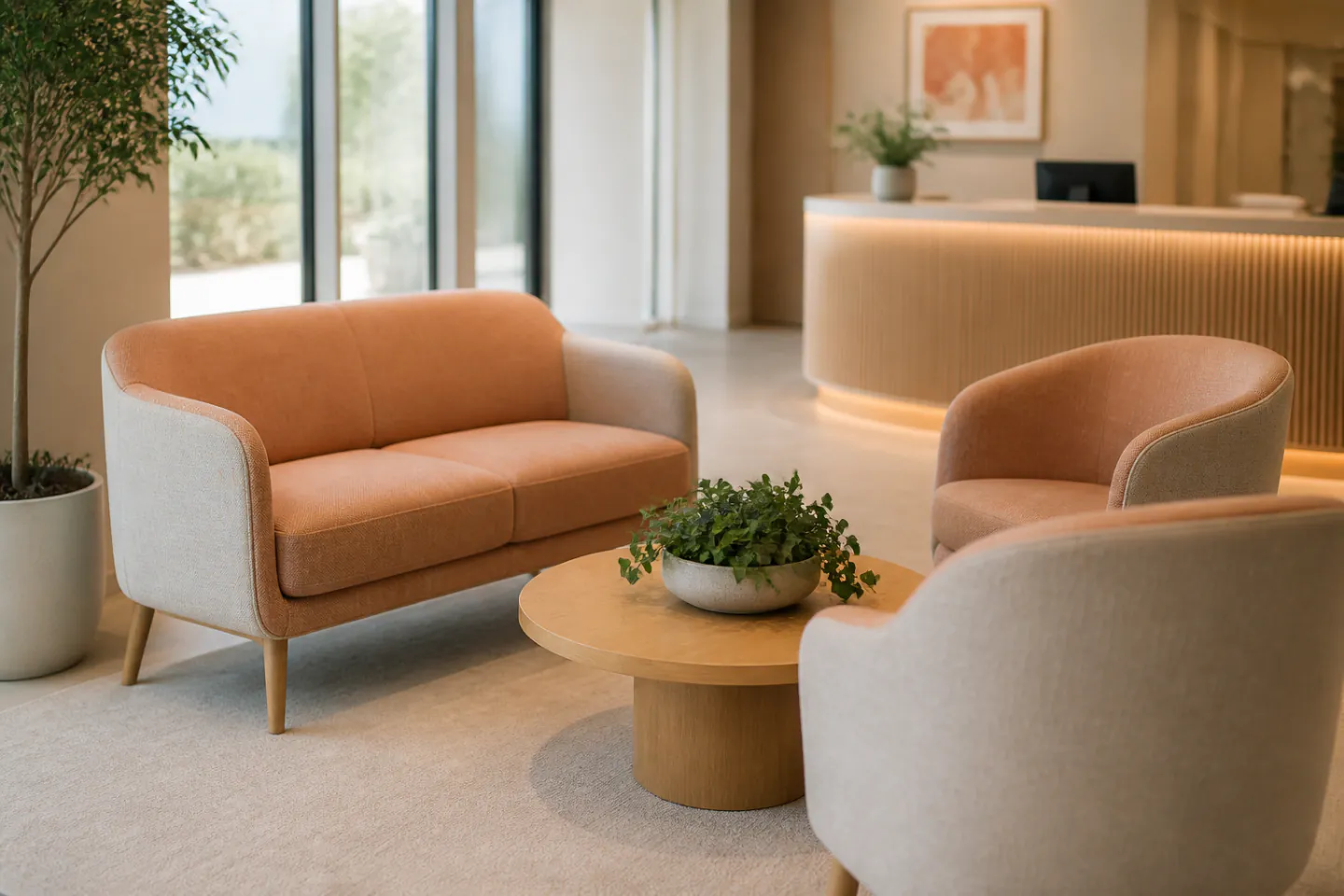 Reception waiting area